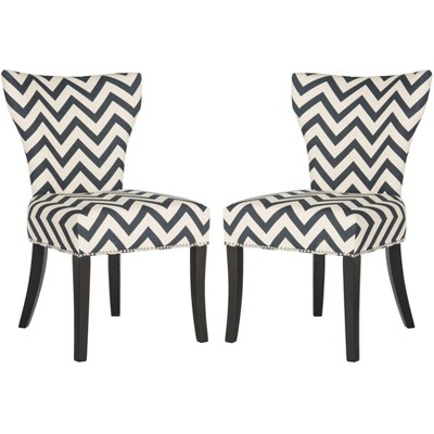 Jappic 20" H Ring Chair (Set of 2) - MCR4721 - Navy/White - Safavieh Couture