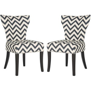 Jappic 20" H Ring Chair (Set of 2) - MCR4721 - Navy/White - Safavieh Couture - 1 of 4