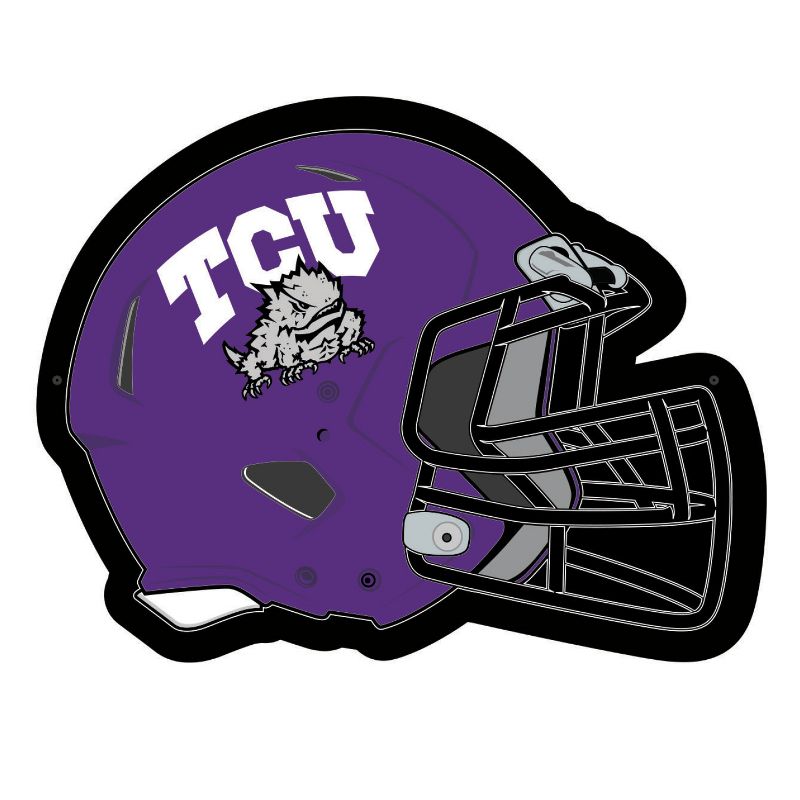 Evergreen Ultra-Thin Edgelight LED Wall Decor, Helmet, Texas Christian University- 19.5 x 15 Inches Made In USA, 1 of 7