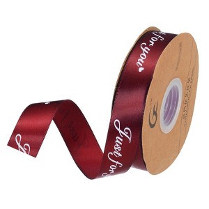 Unique Bargains Gift Wrapping Wedding Wide Satin Grosgrain Ribbon 1 Pc - 1 of 4