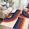 Indoor Modern Washable Geometric Area Rugs for Nursery Kids Room, Soft Non Slip Contemporary Carpet for Living Room Bedroom - 3 of 4