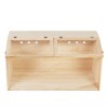 Middle Transparent Wooden Hamster Cage, Small Animal Habitat Hutch for Large Siberian Hamster,Gerbils,Little Rabbits, Natural - 4 of 4
