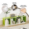 HOMLUX 4-Tier Bookcase with 4 Open Cubbies Storage Shelf Display Organizer, Green - 4 of 4