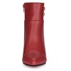 Allegra K Women's Pointed Toe Buckle Stiletto Heels Ankle Boots - 2 of 4