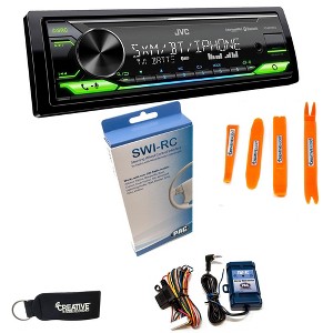 JVC KD-X370BTS Digital Media ReceiverW/ BT, USB, SiriusXM Ready, Amazon Alexa + SWI-RC Steering Wheel Control Interface - 1 of 4