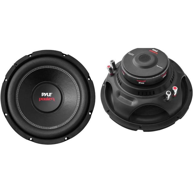 Pyle PLPW10D 10 Inch 1000 Watts Maximum Car Audio Power Dual Voice Coil 4 Ohm Impedance Subwoofer Sound Speaker System Unit, Black (4-Pack), 2 of 6