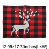 Unique Bargains Christmas Place Mats Linen Red Black White 13"x17.7" 2 Pcs - 3 of 4