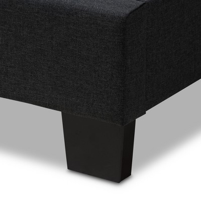 Brookfield Twin Charcoal Gray Tufted Upholstered Bed