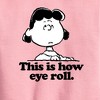 Boys' - Peanuts - Lucy This Is How Eye Roll Graphic Long Sleeve Fleece Sweatshirt - 2 of 4