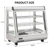 Commercial Food Warmer, Food Warmer Display Case – 36 in 3 Tier Countertop Heated Cabinet with Adjustable Shelves, Glass Sliding Doors - 2 of 4