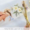 Wrapables Aesthetic Floral Fashion PET Washi Tapes for Scrapbooking, Stationery, Journaling, Diary, Card Making (Set of 2), Green and Pink - 4 of 4