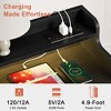 WOWLIVE Nightstand With 3 Drawers & 2-Tier Open Shelf,  Bedside Table With LED&  2 USB Ports,  Stable Metal Frame - 3 of 4