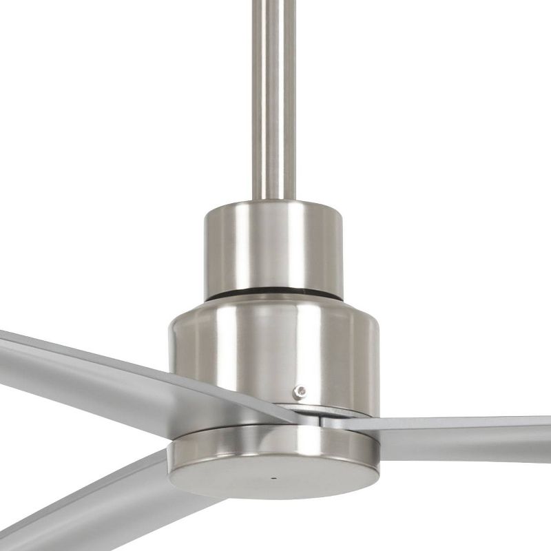 65" Minka Aire Simple Brushed Nickel Outdoor Ceiling Fan with Remote, 2 of 7