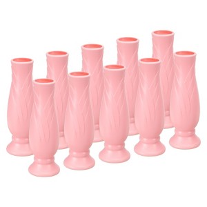 Unique Bargains Ceramic Look Table Centerpieces Decor Plastic Flower Vase 10 Pcs - 1 of 4