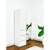 HomeStock Elise Modular Wood Closet System with Mirror in White - 2 of 4