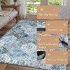 Vintage Washable Door Mat Small Farmhouse Floral Accent Rugs with Non-Slip Backing, Stain-Resistant Oriental Indoor Carpet - 4 of 4
