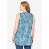 Woman Within Plus Size Sleeveless Pintuck Gauze Shirt - 3 of 4