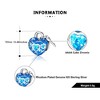 Heart Key Charm European Bead Sterling Silver Blue CZ Ginger Lyne Collection - 4 of 4
