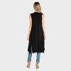 24seven Comfort Apparel Maternity Elegant Sleeveless Long Vest with Draped Neckline and Asymmetric Hem - 2 of 3
