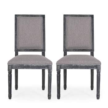 2pk Regina French Country Wood Upholstered Dining Chairs  - Christopher Knight Home