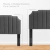 Modway Rosalind Twin Headboard – Performance Velvet Upholstered Headboard with Channel Tufting and Rounded Silhouette - 3 of 4