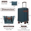 Vynxaria 3Piece Carry-On Luggage Set: Airline-Approved Hardside Suitcase, Weekender/Toiletry Bags, TSA Lock, Spinner Wheels - 2 of 4