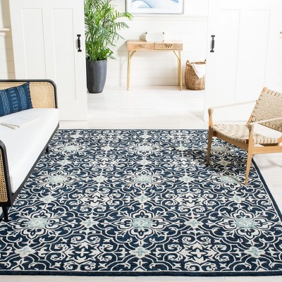 Hand-Tufted Americana Light Blue Wool Area Rug - 9' x 12'