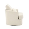 TiramisuBest White Swivel Barrel Chair - Comfy Round Accent Chair for Living Room, Nursery, Bedroom & Office - 4 of 4