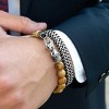 Crucible Men's Matte Finish Double Row Franco Chain Stainless Steel Bracelet - 2 of 4