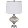Cal Lighting Ossona metal/glass table lamp with hardback taper drum shade - 3 of 4