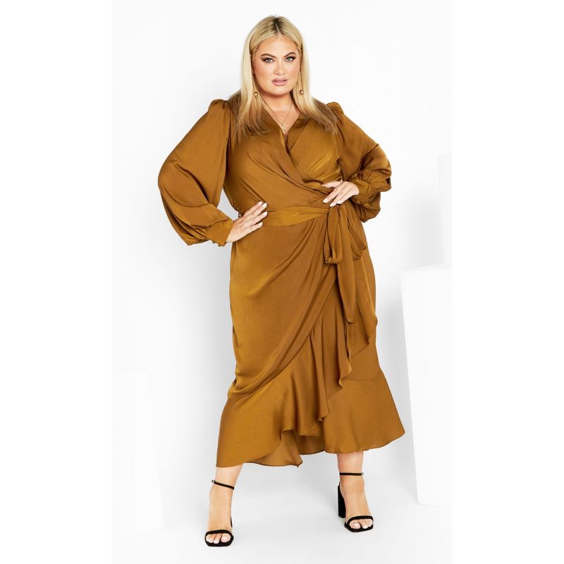 Women's Plus Size Ophelia Maxi Dress - salted caramel | CITY CHIC, 2 of 8