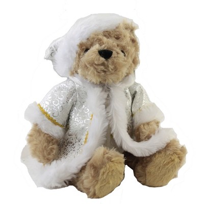 Christmas 13.0" Royal Santa Bear Brocade Night Hat  -  Decorative Figurines