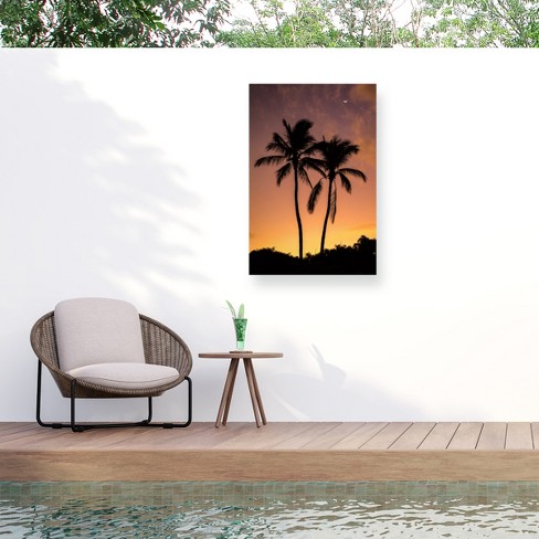 "Two Palms Sunrise" Outdoor Canvas - image 1 of 4