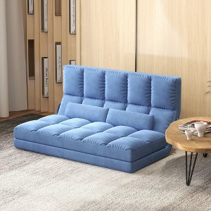 NicBex Bean Bag Chair with Adjustable Backrest and Headrest Convertible Floor Chair Lazy Sofa Chair with 2 Pillows for Living Room, Bedroom - 1 of 4