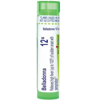 Belladonna 12X by Boiron Homeopathic Single Medicine For Cough, Cold & Flu  -  80 Pellet
