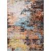 Modern Abstract Rug - Non-Slip TPR Backing Contemporary Carpet Low Pile Thin Soft Floor Mat Non-Shedding Office Open Space Floor Covering - 2 of 4