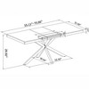 NicBex Retro Rectangular Expandable Dining Table with Antique Wood Top & Black Relief Plate, Cross Iron Base Stretch Dining Table with Storage Box - 4 of 4