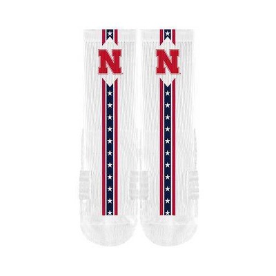 NCAA Nebraska Cornhuskers Adult Flags Crew Socks - M/L