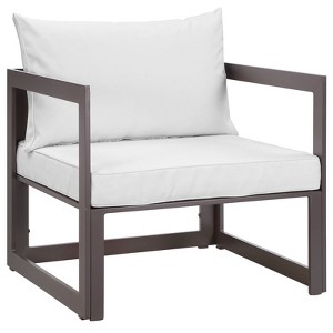 Modway Fortuna Armchair – Outdoor Patio Aluminum Armchair with Cushions, Weather-Resistant and Modern Design - 1 of 3