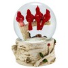 Kurt Adler 100MM Cardinals With Tree Musical Water Globe - 4 of 4