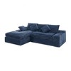 Dolonm 98'' Modular Sectional Sofa,Convertible Sponge Compression Sofas,Deep Seat L-Shape Sofa Couch with Chaise,for Living Room, Bedroom - 3 of 4