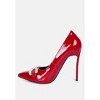 COCKTAIL Buckle Embellished Stiletto Pump Shoes in Women Camel - 4 of 4