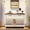 Farmhouse Entryway Table, Wooden Console Table with Drawers, 2 Tier Sofa Table with Storage - 2 of 4