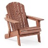 Okak Oversize Wooden Outdoor Adirondack Chair with Foldable Design, Outdoor Lounge Chair with Wide Arms, Patio Chair for Garden - 4 of 4