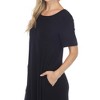 White Mark Women's Short Sleeve Midi Dress - 4 of 4