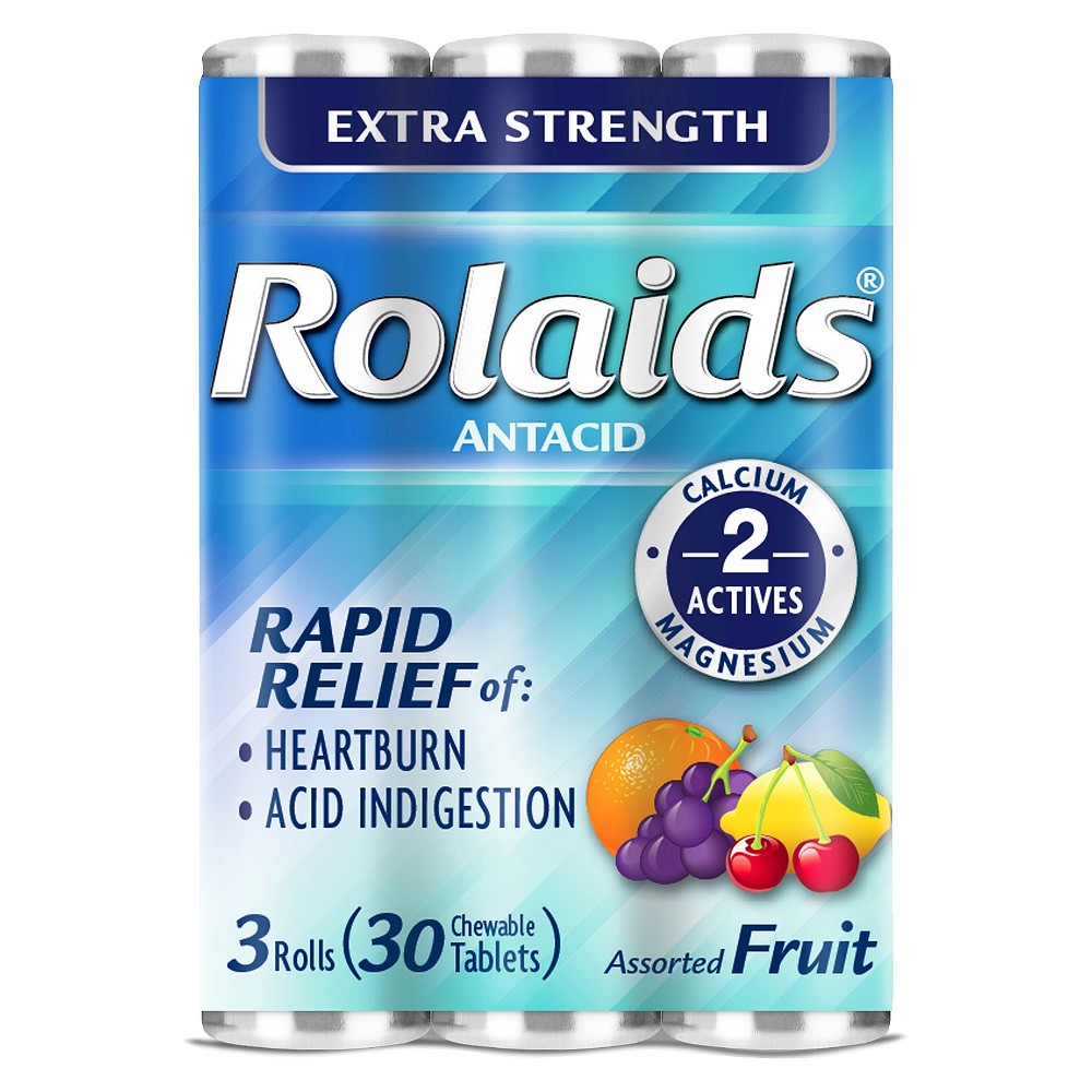 UPC 041167100233 product image for Rolaids Extra Strength Antacid Chewable Assorted Fruit Tablets - 30ct | upcitemdb.com