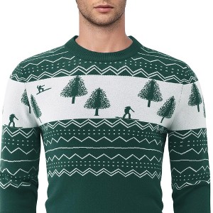 Mens Pullover Sweater Crew Neck Snowboard Pattern Christmas Sweater for Holiday Season Everyday Sweater - 1 of 4