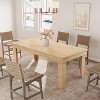 71" Farmhouse Dining Table - Seats 6-8, Gray Wood Table for Kitchen & Dining Room - 4 of 4