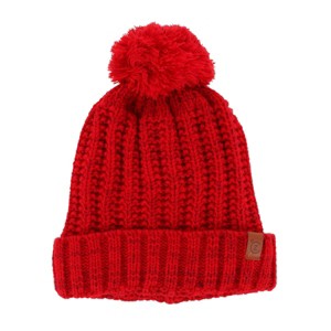 ClimaZer0 Women's High Pile Fleece Lined Knit Winter Beanie Pom Hat - 1 of 4