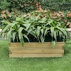 LuxenHome Wood 2.6ft x 1.5ft Raised Garden Bed Brown - 2 of 4
